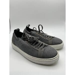 Santoni Daftest Stretch Knit Nubuck Sneaker Gray Size US 8